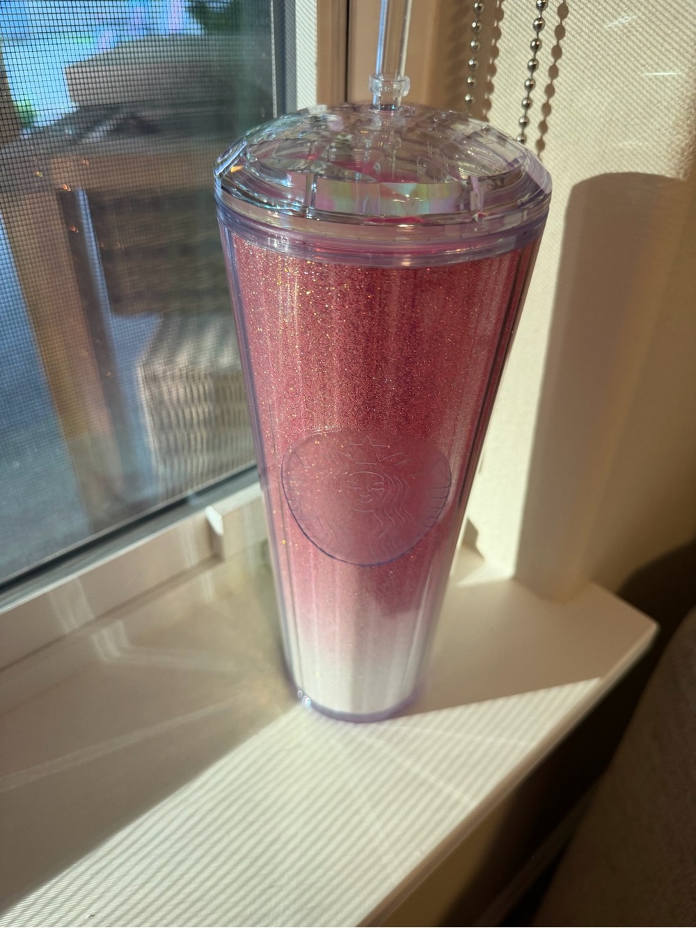 Starbucks China Pink Glitter Dome Cup NWT